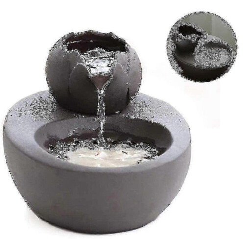 Ceramic Cat Fountain with Filter, Automatic Water Dispenser for Pets, 1.3L 1