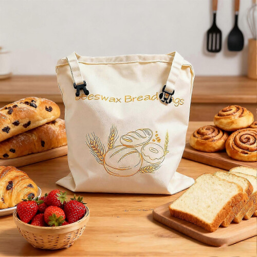 Reusable Beeswax Food Storage Bags for Bread Nuts Baking Snacks 2