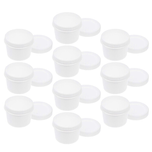 10Pcs 100g Ice Cream Freezer Storage Containers with Lids, Dessert Yogurt Cups Set, Leakproof Stackable 2