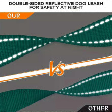 Reflective Dog Leash Double Handle Heavy Duty 150cm 180cm Nylon Pet Walking