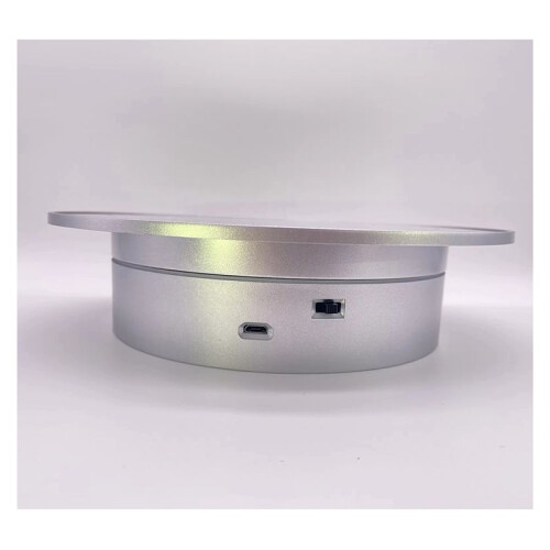 25cm 360 Degree Silver Mirror Panoramic Display Electronic Rotating Turntable Live Shooting Electric Rotating Stand 2