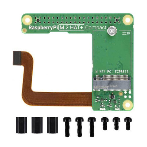 Placa de Expansão Compacta PCIe para M.2 HAT+ para SSD NVMe para Raspberry Pi 5 - Acessórios 1