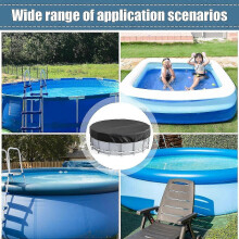 Runde Solar-Poolabdeckung, 3,66 m Durchmesser, UV-Reflexion, faltbar, staubdicht, dicke verstärkte Kanten, wasserdichte Beschichtung