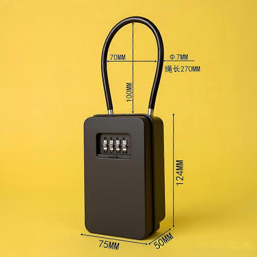 Smart Door Lock Key Box, Hanging Temporary Key Storage Without Drilling, Solid Wearproof Anti-Pry 2