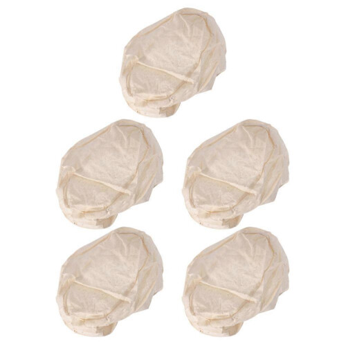 Bread Proofing Basket Cloth Cover, Light Yellow Fabric, 5-Pack for Dough Fermentation 2