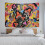 Mushroom Tapestry Psychedelic Eyes Wall Hanging Polyester Fabric Multiple Sizes 4