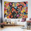 Mushroom Tapestry Psychedelic Eyes Wall Hanging Polyester Fabric Multiple Sizes 3