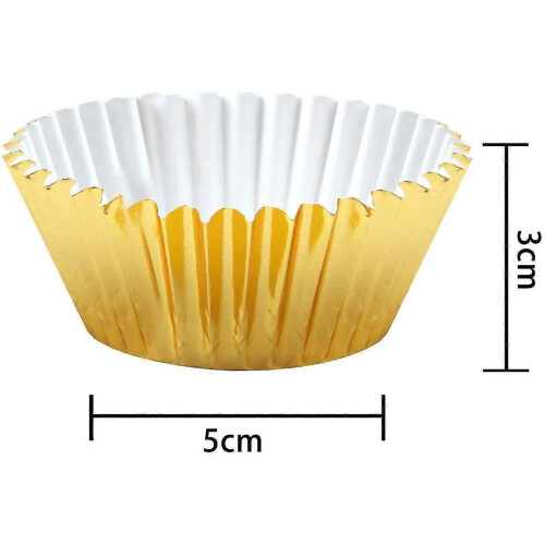 Pirottini per cupcake in alluminio, oro, argento e oro rosa, 300 pezzi, 11,5 cm 1