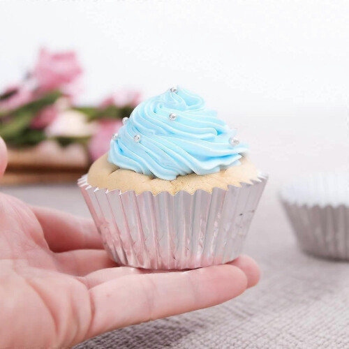 Pirottini per cupcake in alluminio, oro, argento e oro rosa, 300 pezzi, 11,5 cm 2