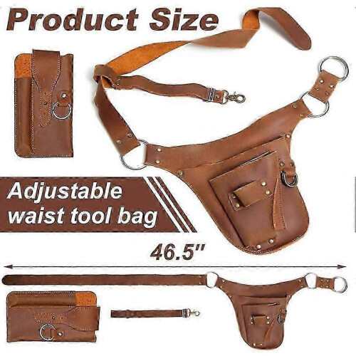 Leather Garden Tool Belt Adjustable Work Apron with Pockets for Hand Tools 1