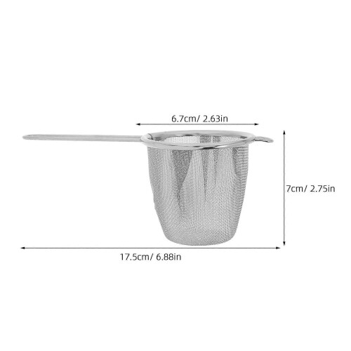 Stainless Steel Tea Infuser with Handle for Fine Mesh Tea and Coffee Filtering 1
