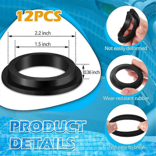 11412 Pool L Shape O Ring Gasket Compatible with Intex Sand Filter Pump, 12 Pcs Replacement Seals
