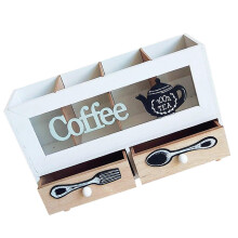 Retro Wit Koffiebox Duurzaam Voor Keuken En Kantoor