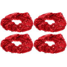 4St Kinder Haarringen Glanzende Xmas Haaraccessoires