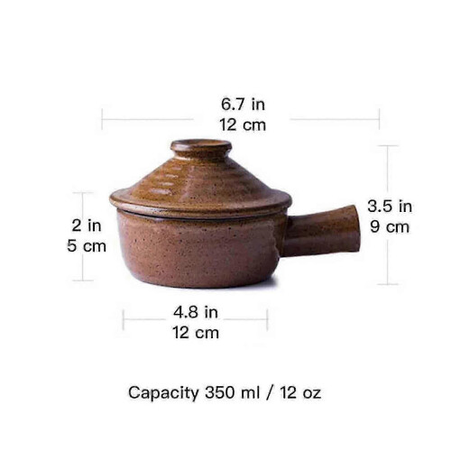 Stone Wave Microwave Cooker Non-Stick Ceramic Stoneware Baking Pan with Single Handle, 28cm 2