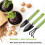 3-Piece Gardening Tool Set with Plastic Handles for Digging Weeding Soil 2
