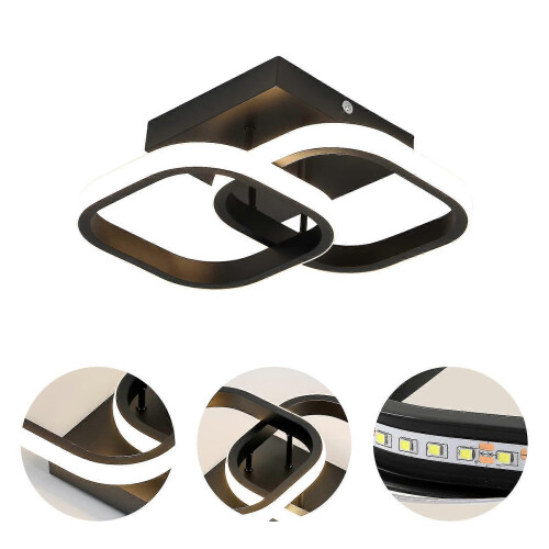 Modern LED Ceiling Light 22W Square Acrylic Aluminum Warm Light 6000K 1