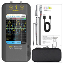 Dual Channel Digital Oscilloscope 50Mhz with Touch Screen & Signal Generator - 250MSa/S Sampling, 3.98Inch TFT Display