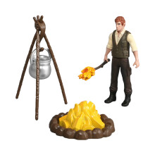 1Set PVC Kampvuur Speelfiguur Voor Educatief Wildleven En Decor