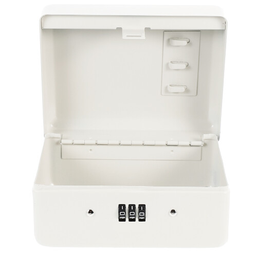 1Set White Key Lock Box Van Staal Met 6 Slots En Codeslot