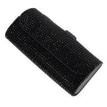 Brillenhouder PU Leer Strass Voor Zonnebril Clip