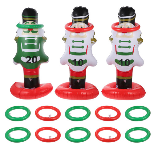 1Set PVC Ringwerpspel Voor Kerstfeest Buiten