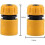Hose Quick Connector 1/2" DN15, 2 Pack Orange Yellow Plastic Fitting for 16mm OD Hose 4