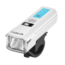 SMILING Bicycle Headlight Digital Display Waterproof High Brightness Bike Flashlight for Mountain Night Riding White