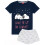 Snoopy (M, Navy/Light Grey) Snoopy Womens/Ladies Short Pyjama Set 1