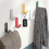 Self Adhesive Wall Hooks Compatible with Towel Rack, 6 Pack, ABS, Space Saving, Adjustable, Multi Col 2
