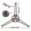 Microwave Turntable Stand Compatible with 24.5cm Flat Glass Plate Models, PPC Material, Triangular Design 2