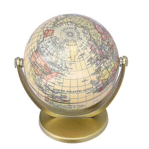 Mini World Map Globe Desktop Rotating Geography Teaching Tool with Bright Colors and Durable Base 1