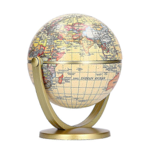Mini World Map Globe Desktop Rotating Geography Teaching Tool with Bright Colors and Durable Base 2
