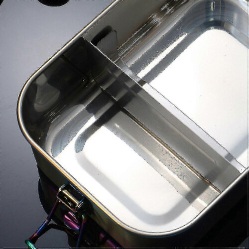 Stainless Steel Bento Box Leakproof 800ml with Removable Divider Lunch Box 1