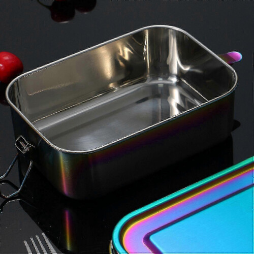 Stainless Steel Bento Box Leakproof 800ml with Removable Divider Lunch Box 2