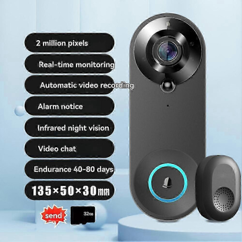 Smart Video Doorbell with Camera 2MP PIR Motion Detection 149 View Night Vision 2