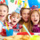 Blauwe Feestelijke Cake Haarband Voor 8
