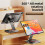 Multifunction Phone Tablet Desk Stand 360 Rotating Foldable Holder for  Live Streaming Tablets Smartphone White 5