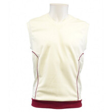 (S-M, Maroon) Carta Sport Boys Contrast Trim Pullover Cricket Vest