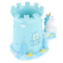 1Blauwe Penhouder Resin Unicorn Organizer Praktisch
