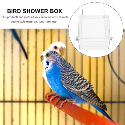 1Birdbathbox Veilige Heldere Vogelshower Papegaaien
