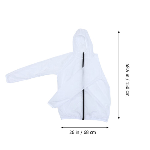 1St Winddichte Waterdichte Sun-Proof Met Capuchon Wit 1