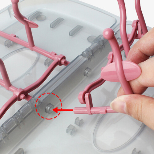 1St Multifunctioneel Babyfles Rek Met Antislip Roze 2