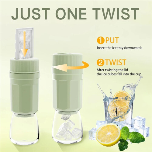 Reusable Ice Cube Tray with Lid and Bin Stackable Easy Release Ice Maker 1