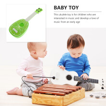 1Groene Mini Ukulele Speelgoed Voor Kinder Muzikale Ontwikkeling