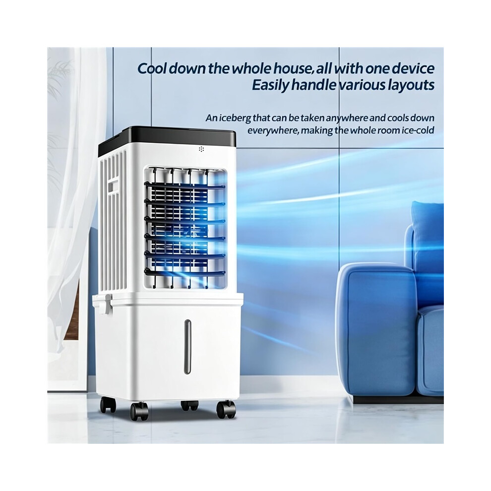 Portable Evaporative Air Cooler With Remote Control, Quiet Windowless Cooling Fan For Bedroom, Home, Office & Indoor Use 8584088988624