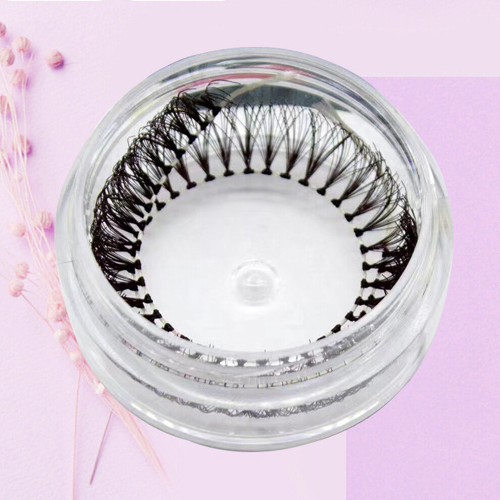 Dcph-Clothing (8Mm) Fluffy Eyelash Clusters In Clear Round Box