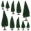 10St Model Mini Tree Plastic Mini Landschapsdecoratie 1
