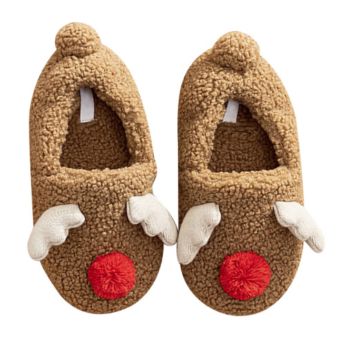1Paar Indoor Slippers Met Rendierdesign