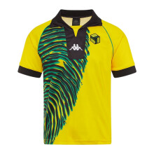 (L, Bright Yellow/Black) Kappa Mens Pox Too Hot Graphic Print Regular T-Shirt